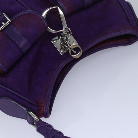 Christian Dior Purple Trotter Canvas Shoulder Bag - Picture 5 of 16